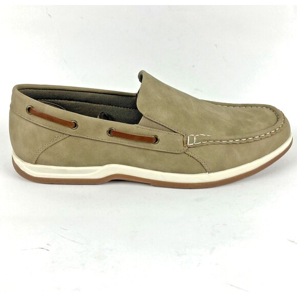 SJB Oakdale Sand Mens Loafers Shoes Slip-on Faux Suede Comfort Boating SZ 12 NEW - Picture 3 of 16